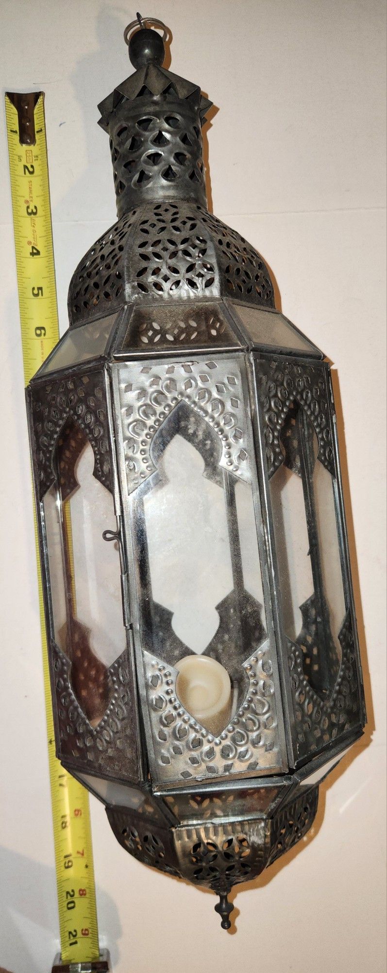 Vintage Metal Tin Hanging Decrative Candle Lamp