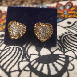 Beautiful Michael Kors heart-shaped stud earrings
