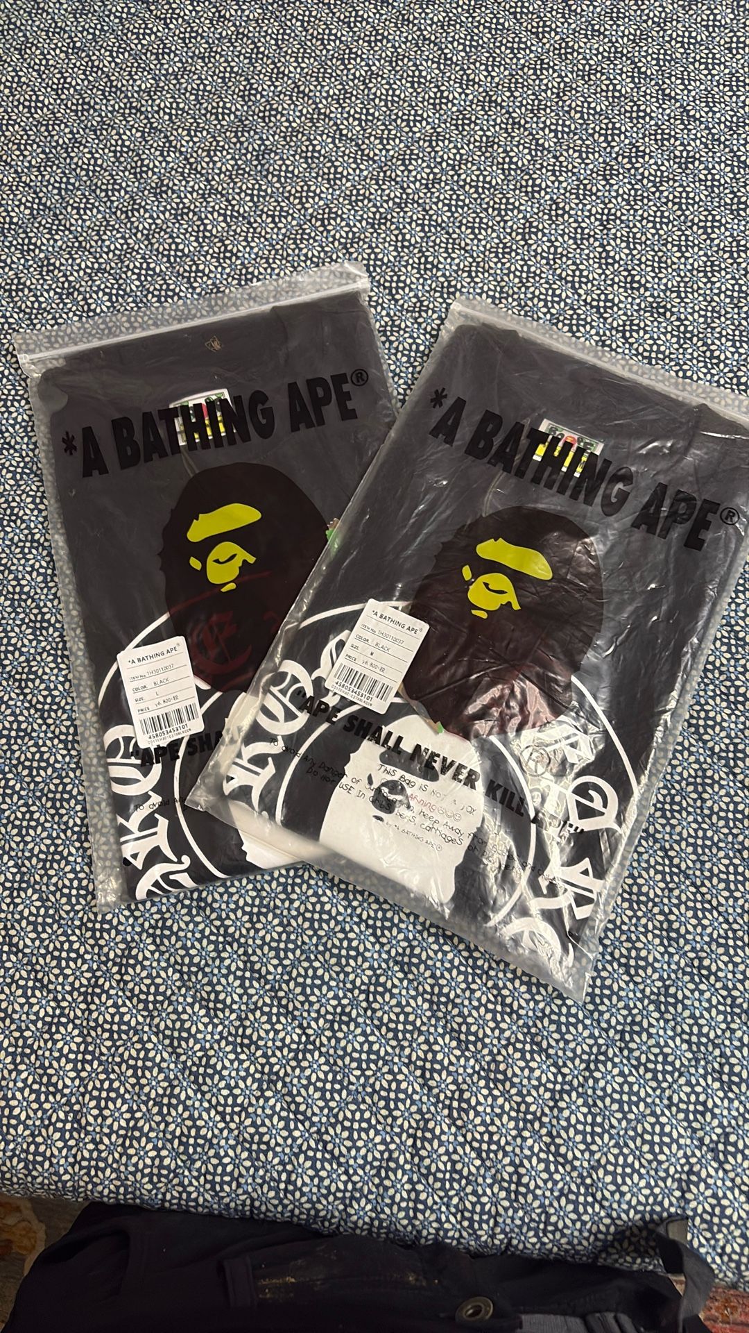 Black Bape/ Chrome Heart Shirt