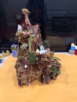 Handmade Fairy Garden unique tree root Sculpture