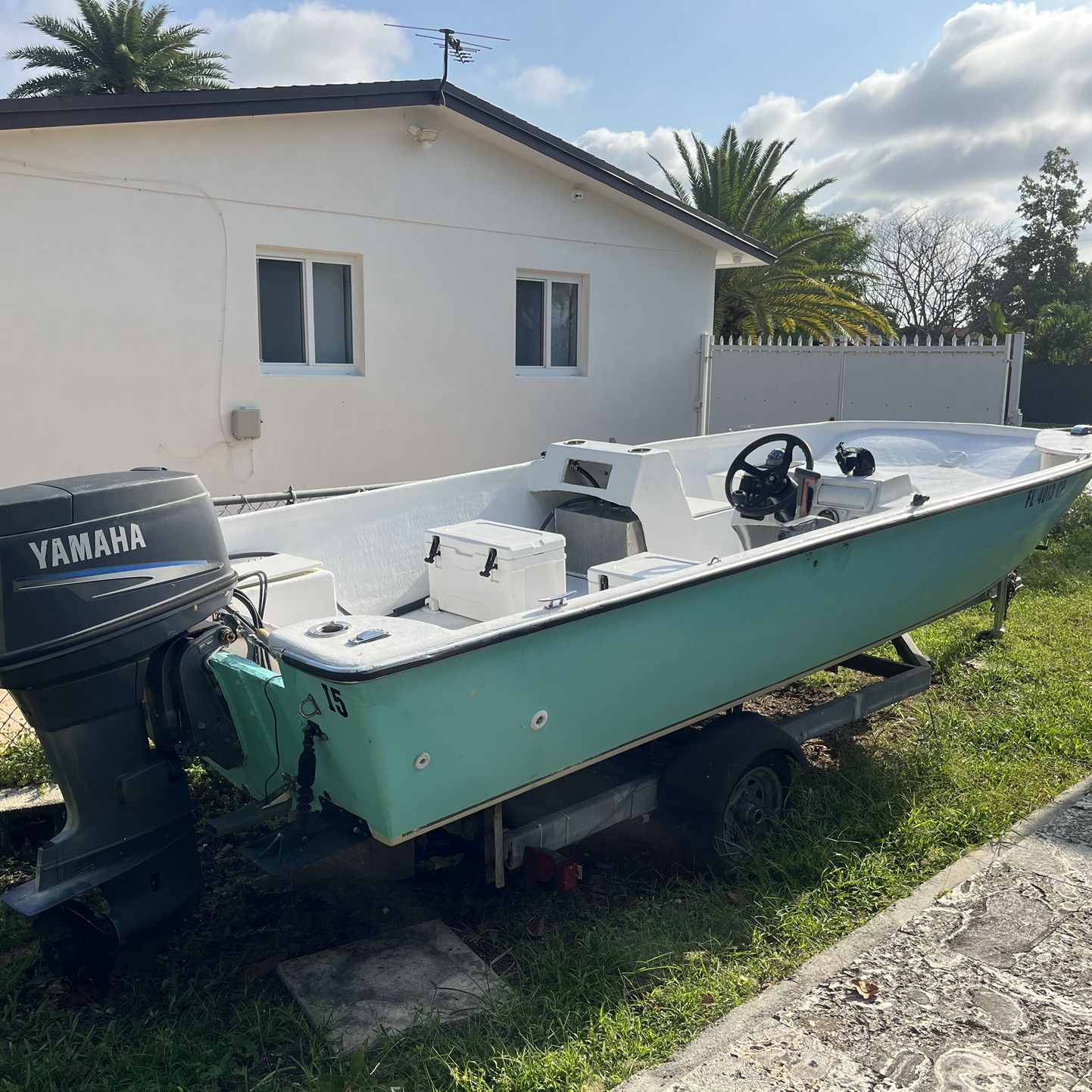 16’ Boat 90HP Yamaha