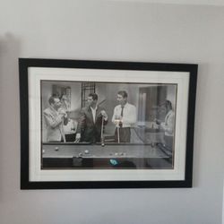 2 Large framed and matted rat pack Black And White . 100.  Ea. 