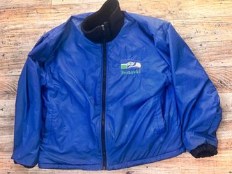 Vintage 90s Pro Player Seattle Seahawks Reversible Jacket Fleece Nylon Mens Large