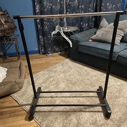 Rolling Adjustable Clothes Rack