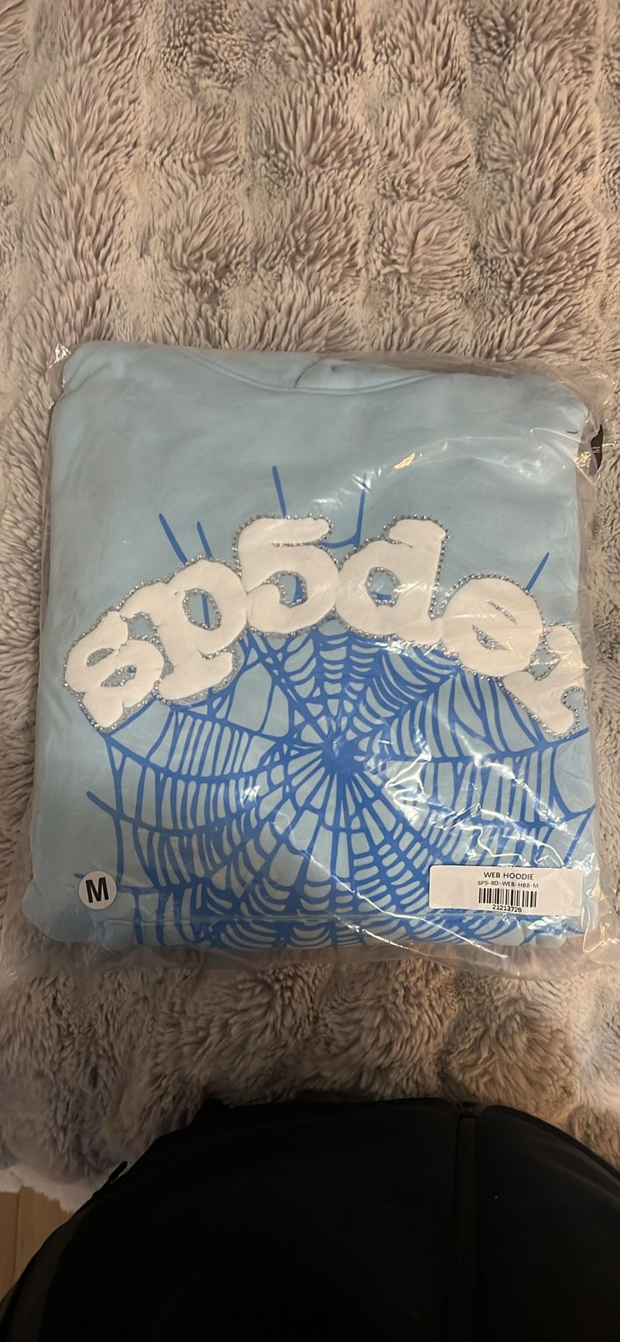 Sp5der Hoodie Sky Blue