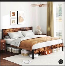 King size bed frame used good condition  disassemble already