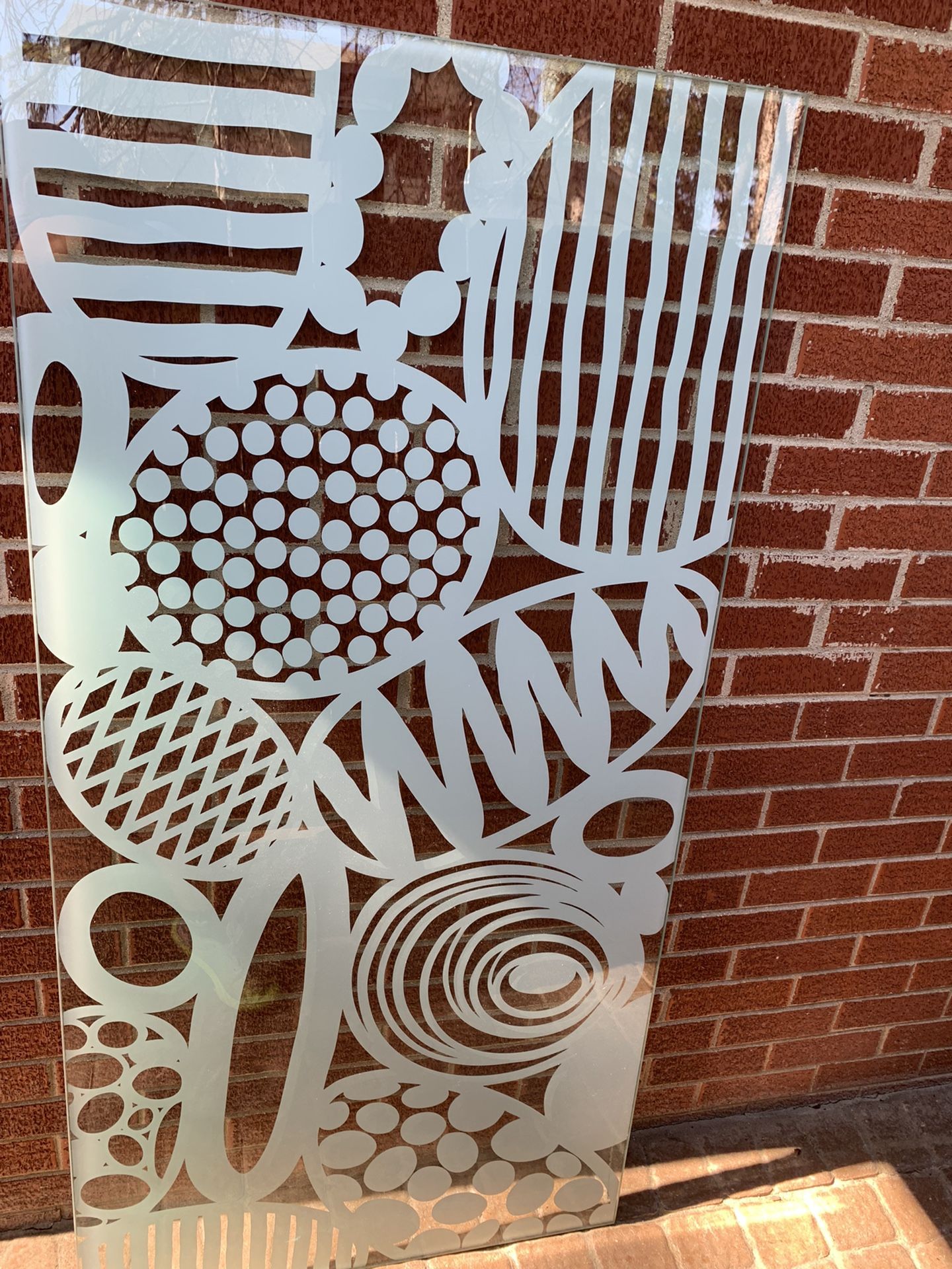 Designed Glass For Table Or Rectangle Desk. 2’ 5” width by 4’10” length