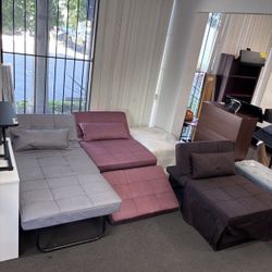 Sale!! $125 Brand New Multi Use Ottoman Sofa Bed Chair Recliner Puff White, Brown, Pink And Light Gray (while Supplies Last)