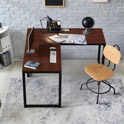 L-Shaped cherry corner desk