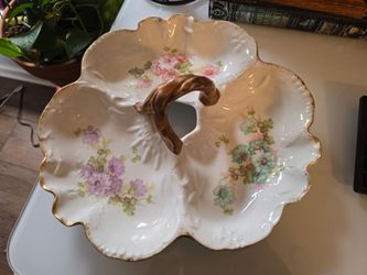 Antique Limoges France Divided Serving Dish - René Frugier (As-Is)