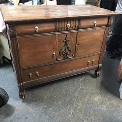 Must Go This Weekend Wood Antique Buffett Cabinet 