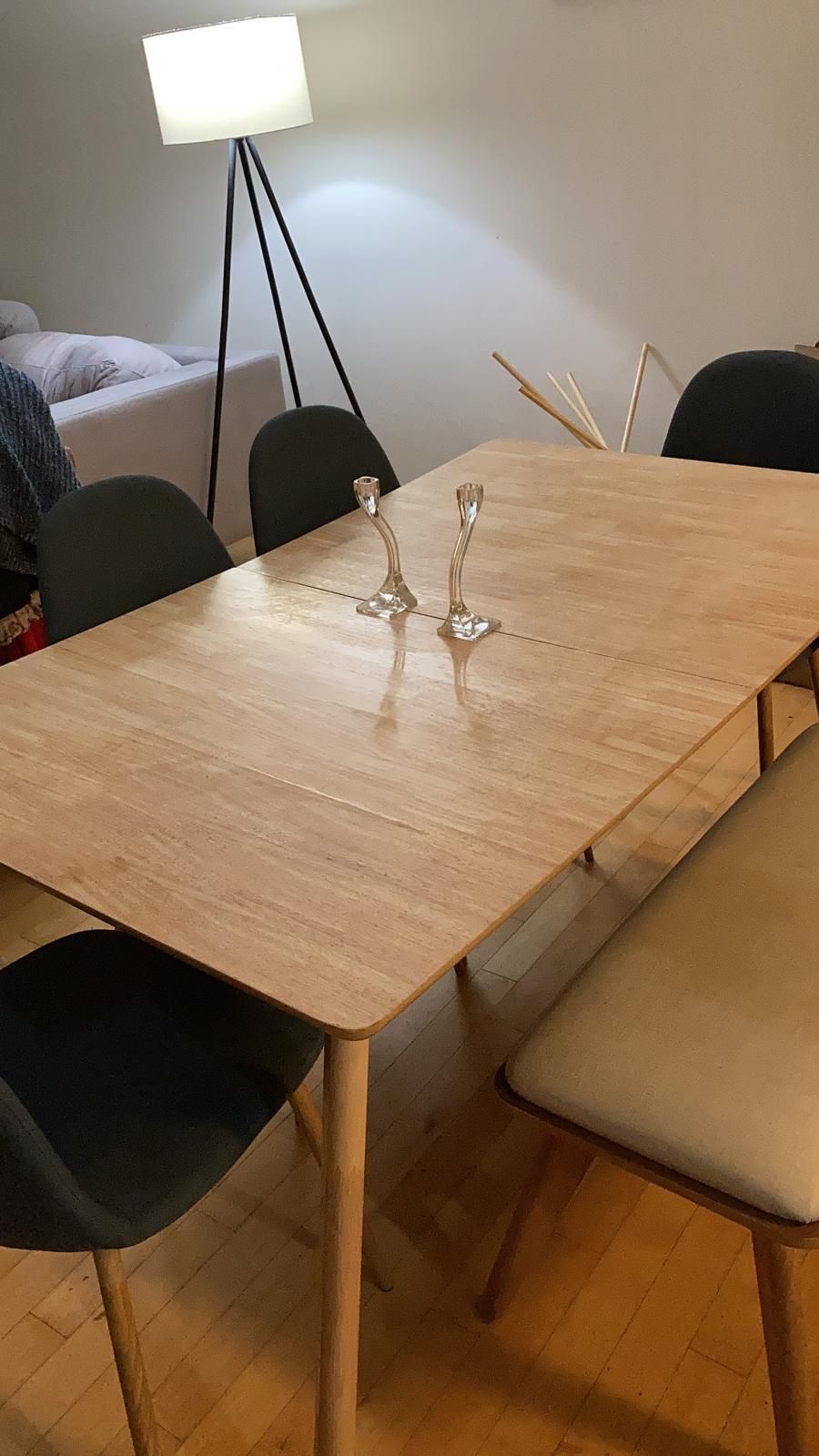 Mid-Century Modern Extendable Dining Table