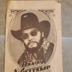 Vintage Hank Williams Jr. Bocephus wall poster