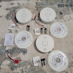 Hardwired Interconnected Smoke And Carbon Monoxide Detector Combo 2 In 1, 3 Pack