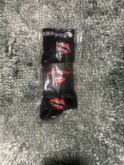 Black chrome hearts socks