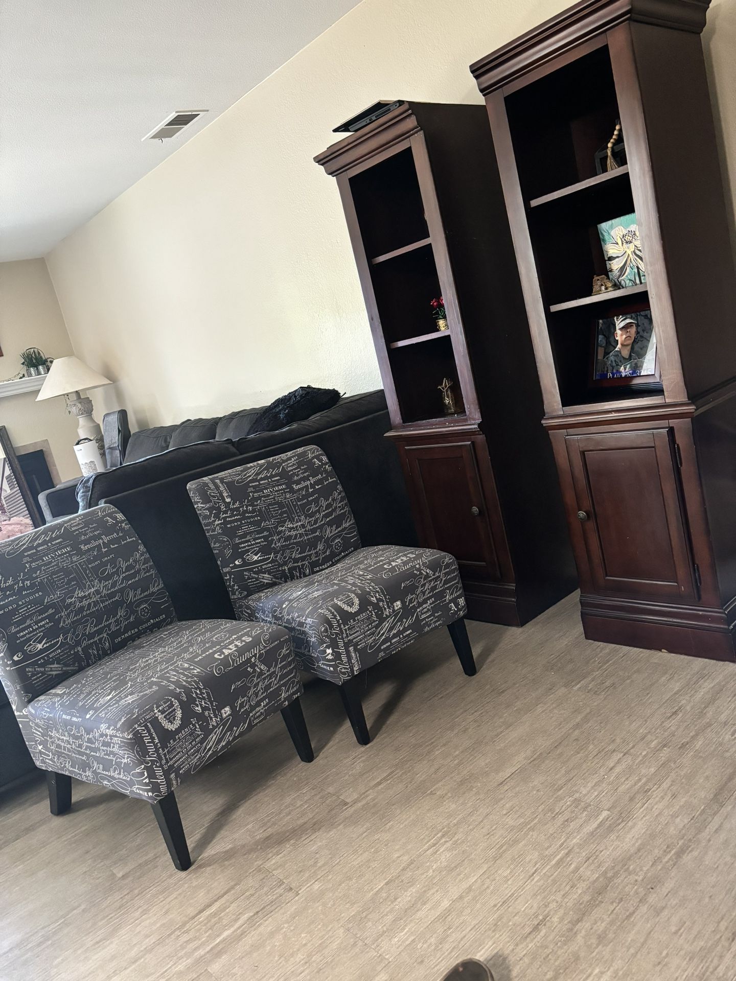 Chairs And Bookshelves