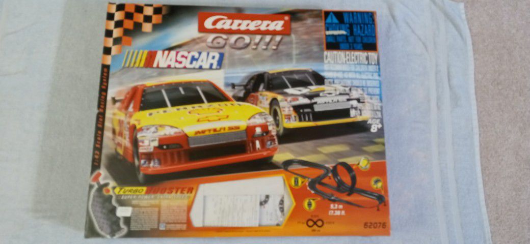 Carrera GO!!! NASCAR Turbo Booster Kevin Harvick/Jeff Burton Electric Slot Racing Set #62076 Track Complete