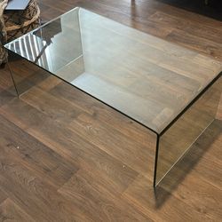 Glass coffee table