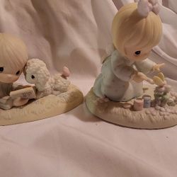 1985&1988 Precious Moment's Members Only Figurine's 