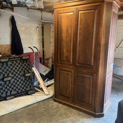 Giant wooden cabinet hutch