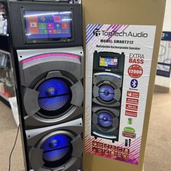 🔥12000W Dual 12” Rechargeable WiFi Karaoke Speaker with 12 inch Touch Screen 🔥