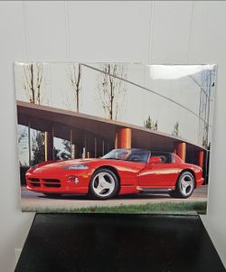 Vintage Accento Craft INC. Red SRT Dodge Viper Automobile Art Print