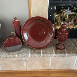 Ceramic Decor Set –  (4-Piece Set)