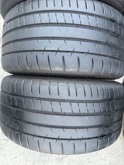 2 semi new tires 245/35r18 Michelin pilot sport 🤑free installation and balance ‼️85% tread👌