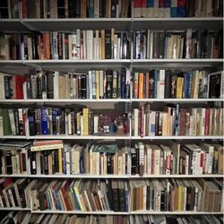 White Metal Bookshelves