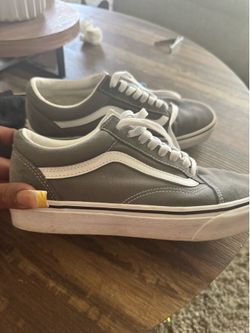 Vans shoes size 8 men /9.5 women grey