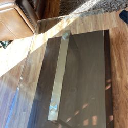 Coffee Table Glass Top, Under  Storage- Originally Paid $250, Selling for $45