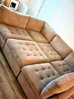 Large Tufted Sectional Sofa
