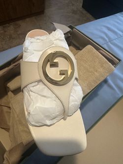 Gucci Blondie Leather Slide Sandals