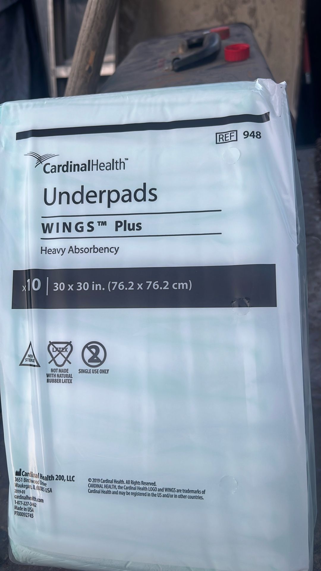 Cardinal Health Underpads Wingplus Heavy Absorbency