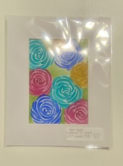 Aqua Roses Watercolor Painting 