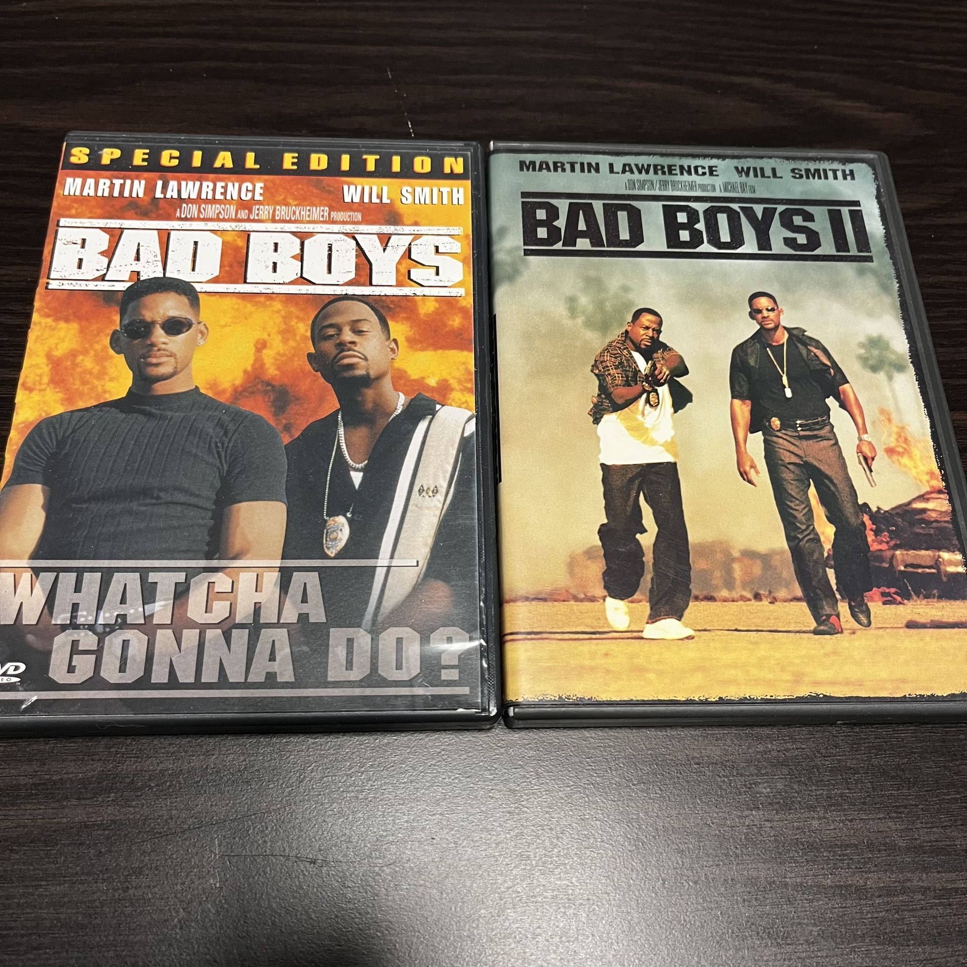 Bad Boys And Bad Boys 2 DVDs Will Smith Martin Lawrence