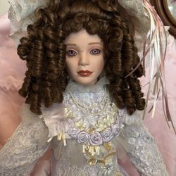Porcelain Doll, Pink Eyes By Mary Benner