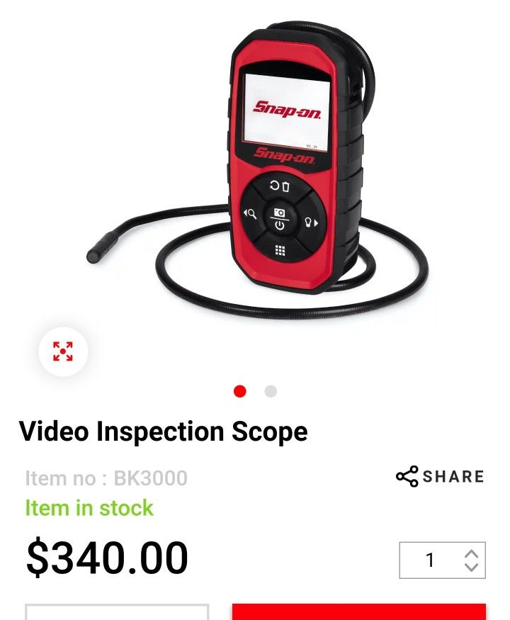 New Snap On Video Inspection Scope
