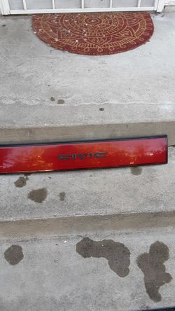90 91 civic hatchback rear center reflector