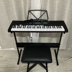 Piano keyboard With Stool