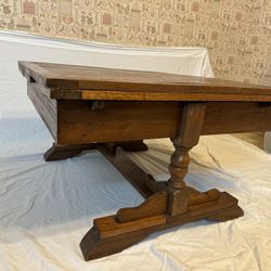 Antique 1800s Refractory Trestle Coffee Table! Very Rare Find!! 