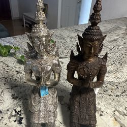 Silver And Bronze Statues 