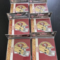 49ers Coasters Set Of 6 