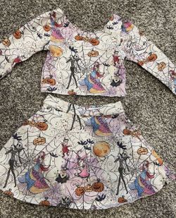 Nightmare Before Christmas top and skirt (skirt /shorts)
