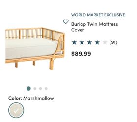Burlap day bed cover