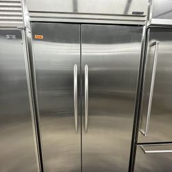 Stainless Steel KitchenAid Built In Side By Side 42” Refrigerator 