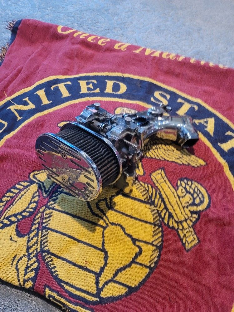 Harley Edelbrock Quicksilver Dual Carbs