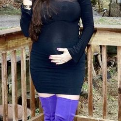 Pop Up Thigh-High Boot purple 
