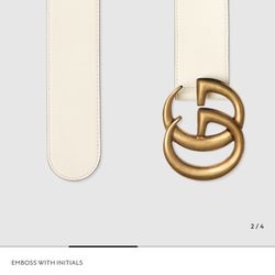 Gucci Marmont Belt *White* AUTHENTIC 