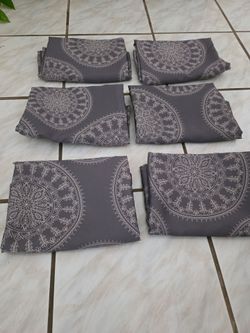 6x long black out curtains gray- 83 x 29.5